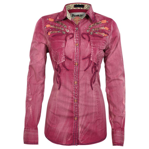 Roar Tops - NEW ARRIVAL! ROAR Embroidered Western Shirt